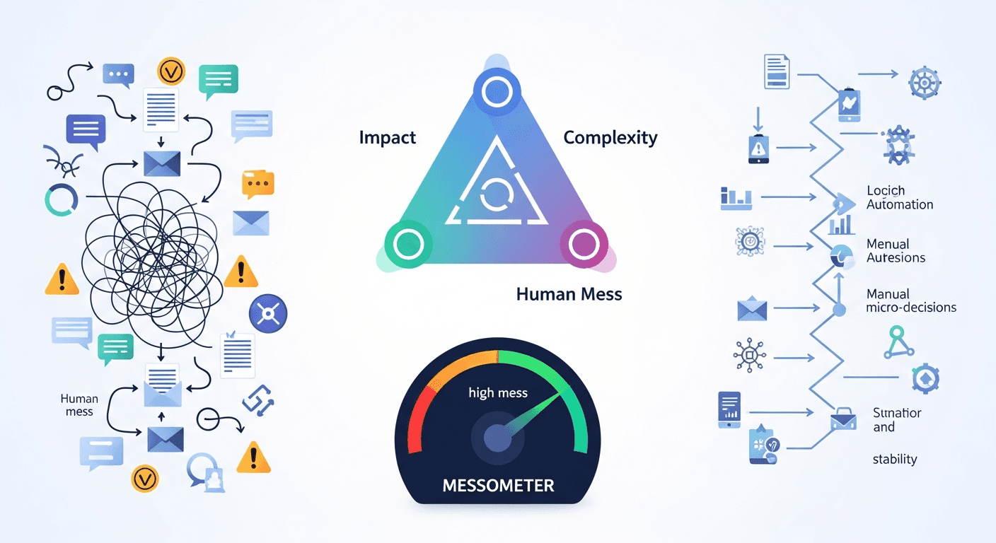 AI Prioritization with the Mess-O-Meter Framework