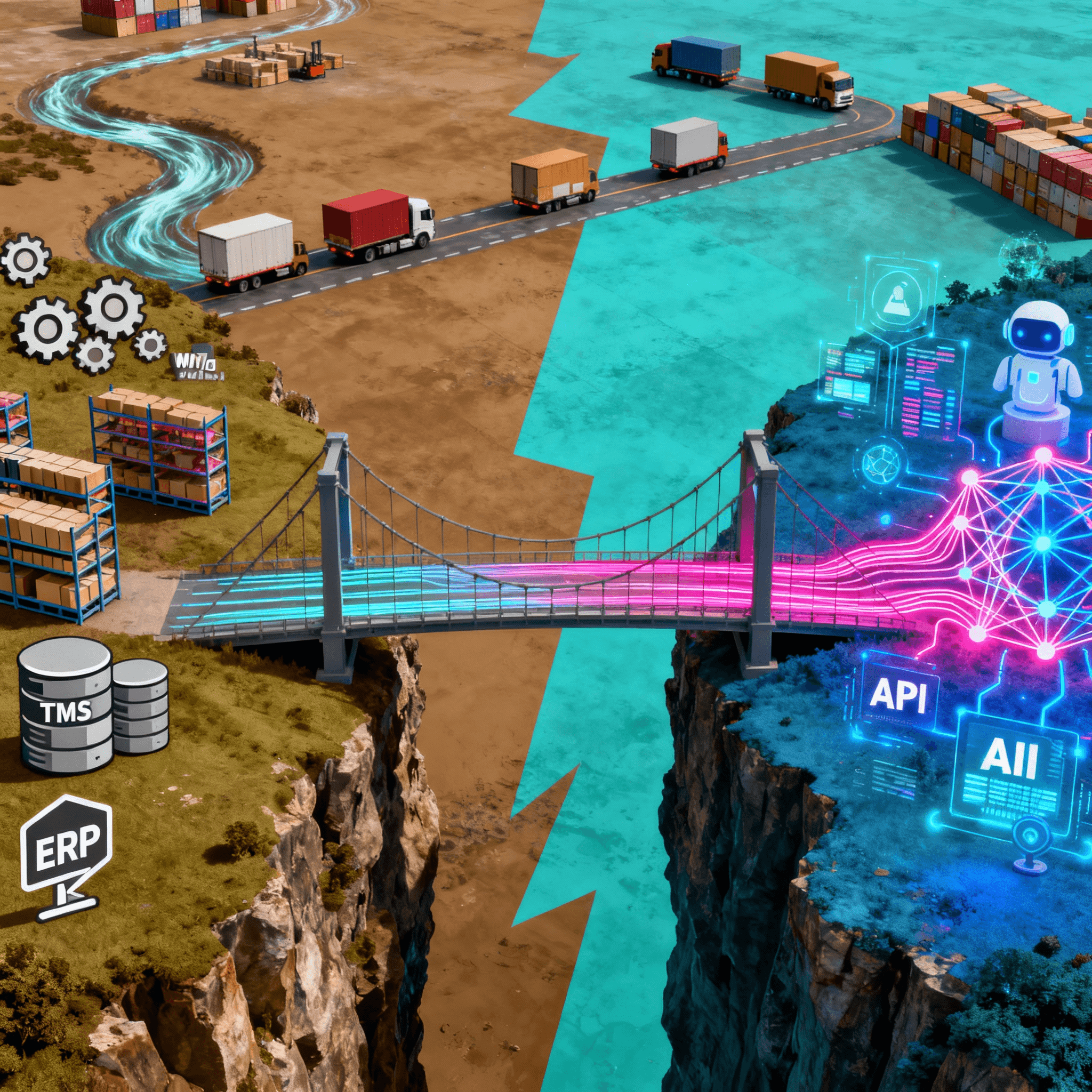 API Orchestration: Bridge Legacy TMS, WMS, ERP with AI Agents