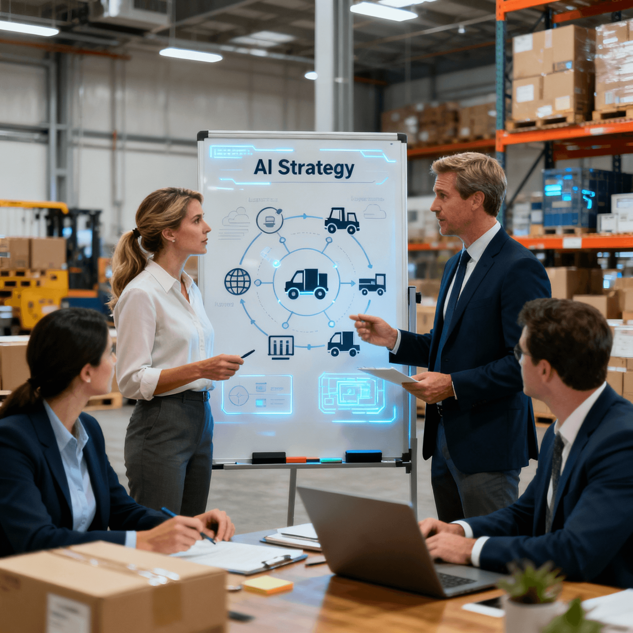 First Practical Steps for Developing an AI Strategy in Logistics